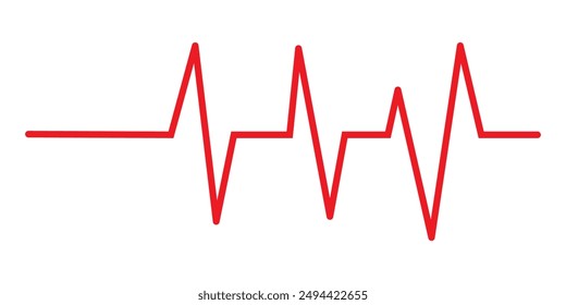 Lifeline icon vector. Heart beats line icon. Cardiogram line icon, sign. Heart pulse silhouette, icon, symbol. Vector illustration.