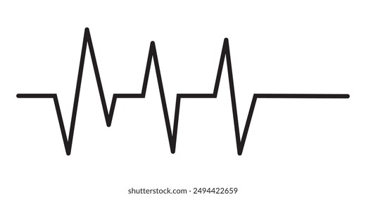 Lifeline icon vector. Heart beats line icon. Cardiogram line icon, sign. Heart pulse silhouette, icon, symbol. Vector illustration.