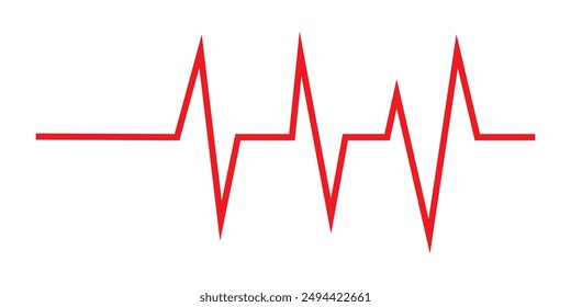 Lifeline icon vector. Heart beats line icon. Cardiogram line icon, sign. Heart pulse silhouette, icon, symbol. Vector illustration.