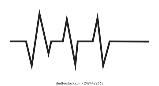 Lifeline icon vector. Heart beats line icon. Cardiogram line icon, sign. Heart pulse silhouette, icon, symbol. Vector illustration.