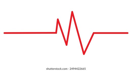 Lifeline icon vector. Heart beats line icon. Cardiogram line icon, sign. Heart pulse silhouette, icon, symbol. Vector illustration.