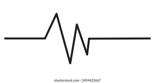 Lifeline icon vector. Heart beats line icon. Cardiogram line icon, sign. Heart pulse silhouette, icon, symbol. Vector illustration.