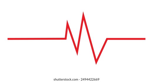 Lifeline icon vector. Heart beats line icon. Cardiogram line icon, sign. Heart pulse silhouette, icon, symbol. Vector illustration.