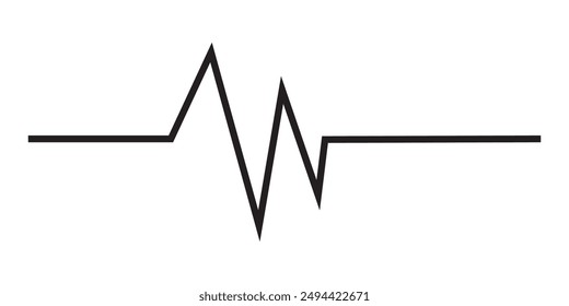 Lifeline icon vector. Heart beats line icon. Cardiogram line icon, sign. Heart pulse silhouette, icon, symbol. Vector illustration.