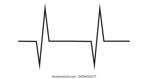 Lifeline icon vector. Heart beats line icon. Cardiogram line icon, sign. Heart pulse silhouette, icon, symbol. Vector illustration.