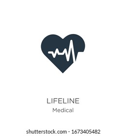 Lifeline icon vector. Trendy flat lifeline icon from medical collection isolated on white background. Vector illustration can be used for web and mobile graphic design, logo, eps10