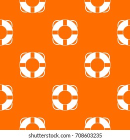Lifeline pattern repeat seamless in orange color for any design. Vector geometric illustration