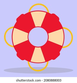 A lifeline. A sign of salvation and help. The image is made in a flat style. Vector illustration. A series of business icons.