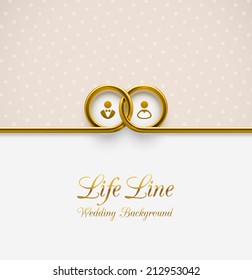 LifeLine, wedding background, eps 10