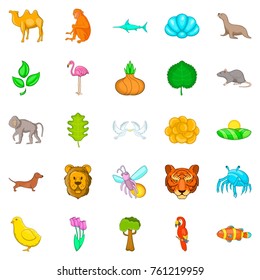 Lifelong icons set. Cartoon set of 25 lifelong vector icons for web isolated on white background
