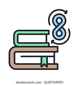 Elemento de icono de aprendizaje permanente para el diseño