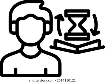 Lifelong Learning Icon Outline Vector Illustration