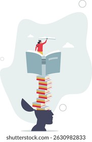 Lifelong learning and literature reading for education.Personal development and experience improvement with never stop learning mindset. character life .