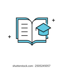 Lifelong Learning Vector Icon Design, education, knowledge, study, skills, growth, development, training, academic