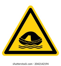 Liferaft Symbol Sign, Vector Illustration, Isolate On White Background Label. EPS10