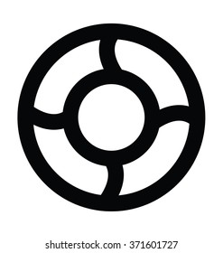 Lifering Bold Line Vector Icon
