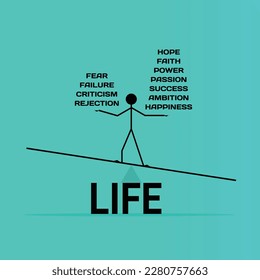 Life's Balance vector illustration graphic