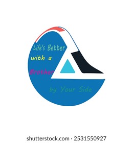 Life's Better with a Brother by Your Side Typography , silhouette vector art illustration