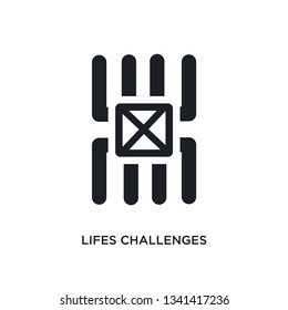 lifes challenges isolated icon. simple element illustration from zodiac concept icons. lifes challenges editable logo sign symbol design on white background. can be use for web and mobile