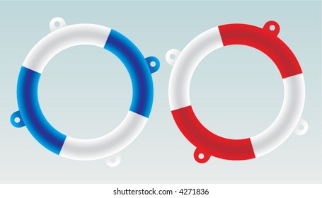 lifesaver boat - vector