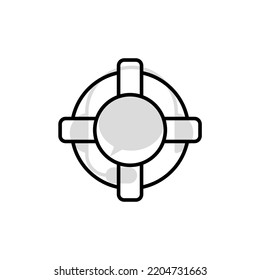 Lifesaver concept line icon. Simple element illustration. Lifesaver concept outline symbol design.