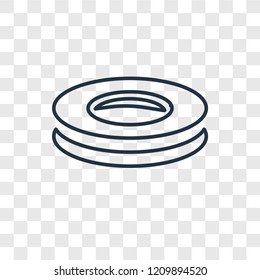 Lifesaver concept vector linear icon isolated on transparent background, Lifesaver concept transparency concept in outline style