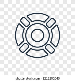 Lifesaver concept vector linear icon isolated on transparent background, Lifesaver concept transparency concept in outline style