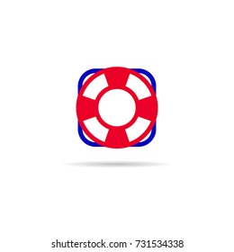 lifesaver flat icon vector illustration