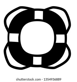Lifesaver flat illustration on white
