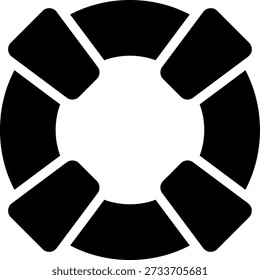 lifesaver glyph icon illustration vector