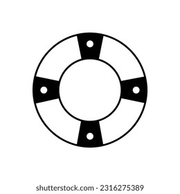 Lifesaver Glyph Vector Icon that can easily edit or modify

