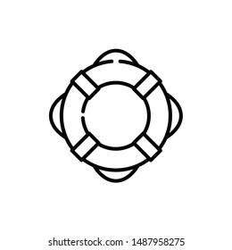 Lifesaver or help sign vector. website and mobile design. white background. 