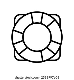 Lifesaver icon Flat vector set outline