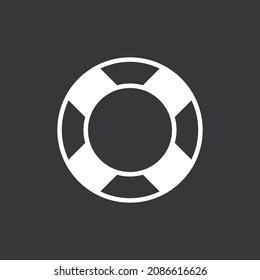 Lifesaver icon on grey background