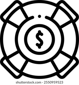 lifesaver icon. Thin Linear Style Design Isolated On White Background