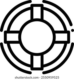 lifesaver icon. Thin Linear Style Design Isolated On White Background