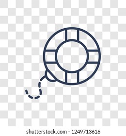 Lifesaver icon. Trendy linear Lifesaver logo concept on transparent background from Nautical collection