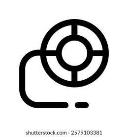 lifesaver icon. vector line icon for your website, mobile, presentation, and logo design.