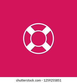 lifesaver icon vector. lifesaver sign on pink background. lifesaver icon for web and app