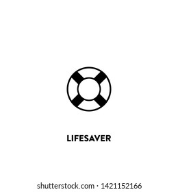 Lifesaver Icon Vector. Lifesaver Sign On White Background. Lifesaver Icon For Web And App