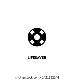 lifesaver icon vector. lifesaver sign on white background. lifesaver icon for web and app