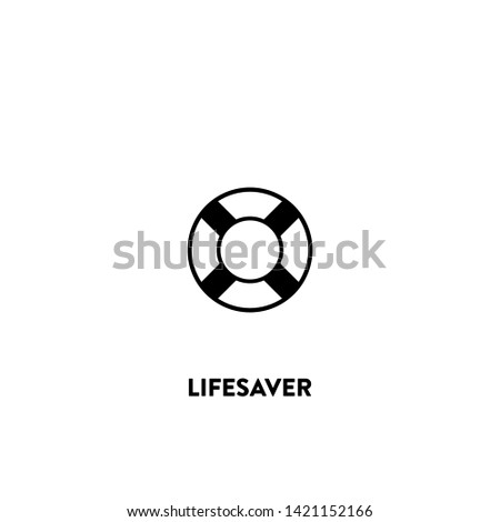 lifesaver icon vector. lifesaver sign on white background. lifesaver icon for web and app