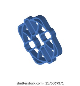 Lifesaver isometric left top view 3D icon