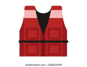 Lifesaver Jacket. Simple Flat Illustration.
