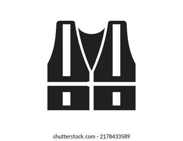 Lifesaver Jacket. Simple Illustration In Black And White.