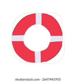 lifesaver lifebuoy cartoon. buoyancy emergency, safety protection, device marine lifesaver lifebuoy sign. isolated symbol vector illustration