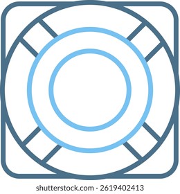 Lifesaver Line Two Colour Icon