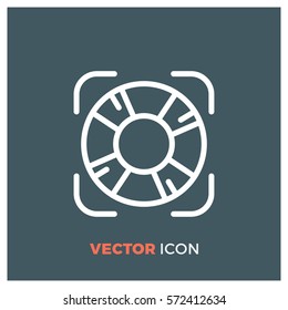 lifesaver line vector icon