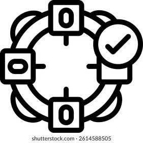 Lifesaver Line Vector Icon Design