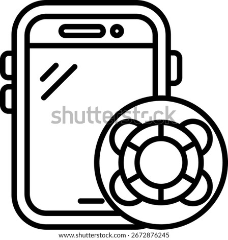 Lifesaver Line vector Icon Design